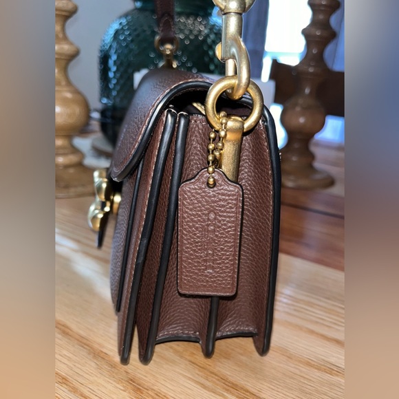 Coach Tabby Medium Polished Pebble Leather Shoulder Bag 26 - Picture 4 of 15